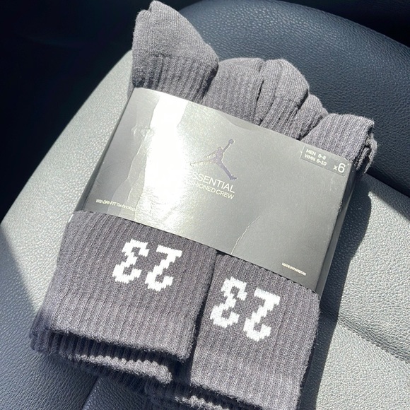 Jordan Essential Cushioned Crew Socks 6 pairs set Jordan 23 - Picture 10 of 14